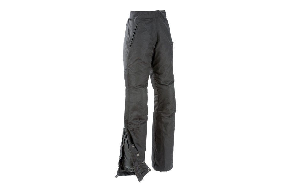 Loose gray Joe Rocket Ballistic 7.0 Pants for female motorcycle riders